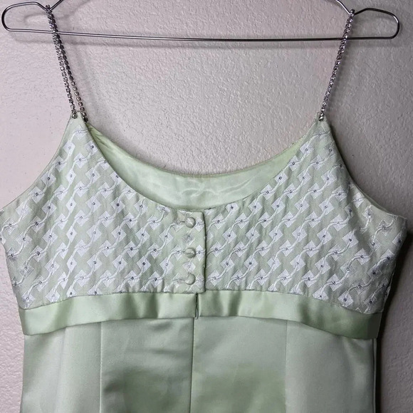 Vintage‎ Y2K Scott  McClintock Green Prom Dress 12 - Picture 7 of 12